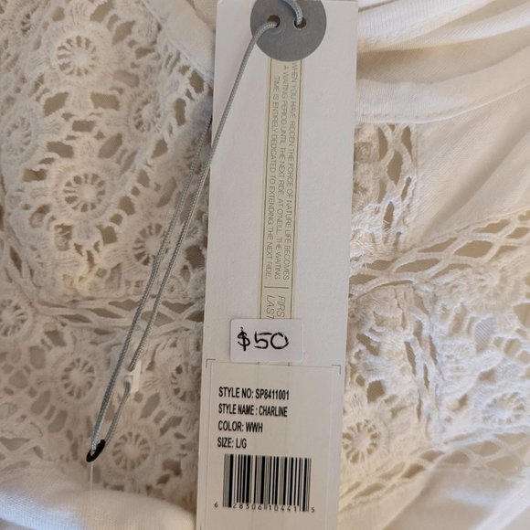 O'Neill Women's knit tank top. White. Size L. - Picture 6 of 7